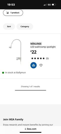 Brand new Ikea Navlinge lamp