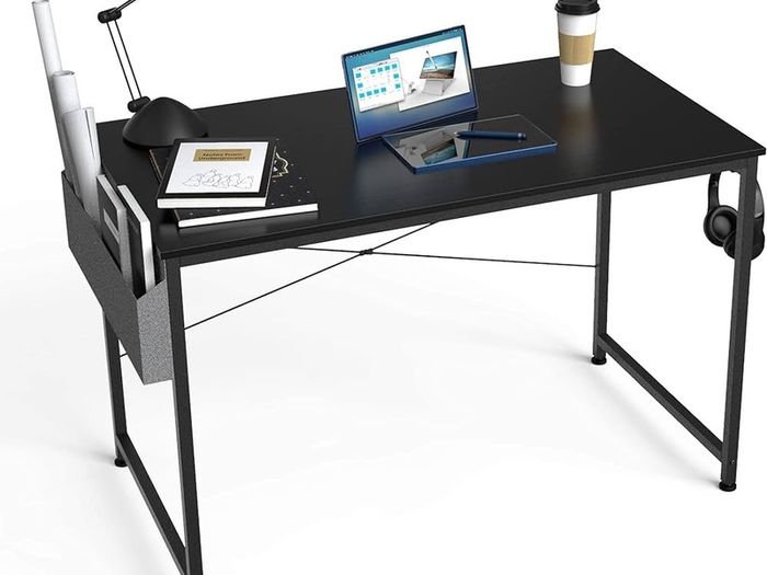 NEW SALE | Writing Computer Desk, Office Work Desk for student and worker, Laptop Table with Storage Bag and Headphone Hook,Modern Simple Style Desks for Bedroom, Home, Office(80x50x75cm)