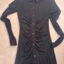 Size 8 Black Boohoo long buttoned dress Image 5