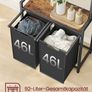 Clothes  Rack laundry basket with coat rack 2 compartments Image 3