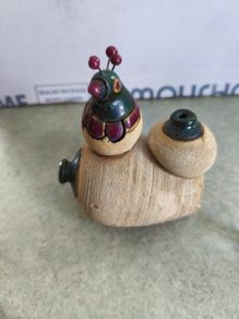 Decorative bird-like figure. Tonala pottery is named after the city of Tonala in Jalisco, Mexico