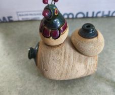 Decorative bird-like figure. Tonala pottery is named after the city of Tonala in Jalisco, Mexico