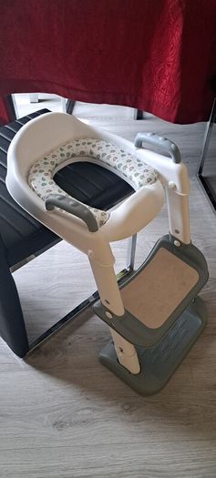Toilet seat with steps
