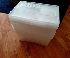 IKEA SAMLA 45L Storage Boxes with Lids x 6