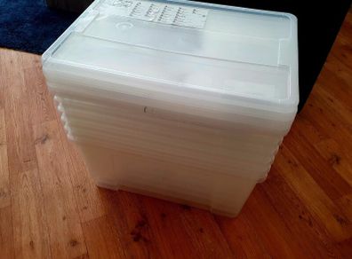 IKEA SAMLA 45L Storage Boxes with Lids x 6