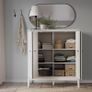 Ikea White storage cabinet Idanas with bi-folding doors Image 4