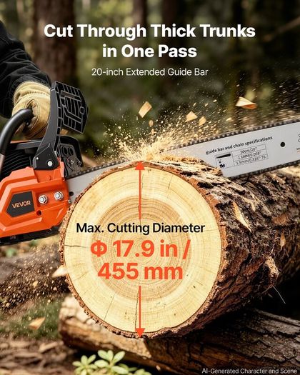 58cc Petrol Chainsaw with 20in Bar