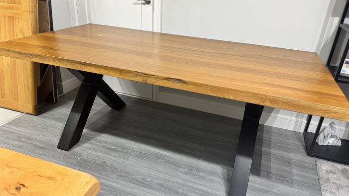 Ex Display 200cm Heavy Oak Dining Table