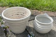 H&amp;M Home White Ceramic Pots