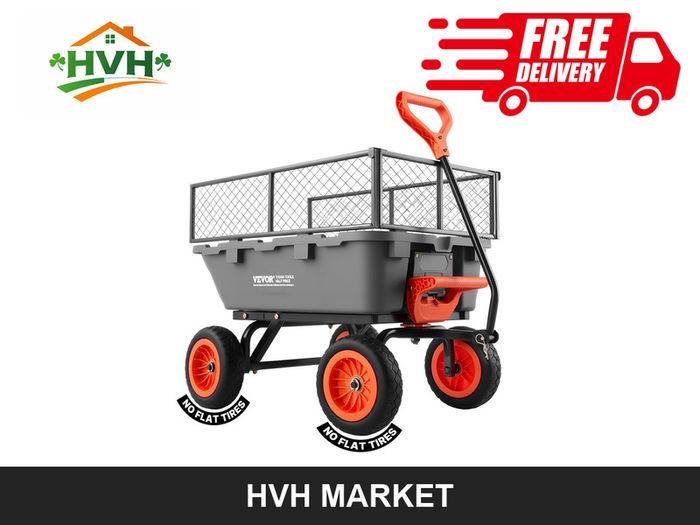 Garden Dump Cart 362kg with Fence