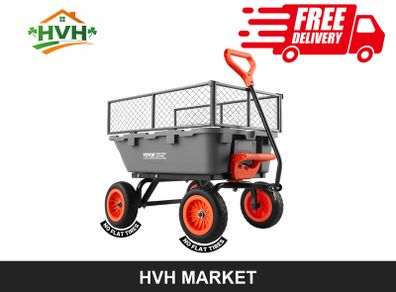 Garden Dump Cart 362kg with Fence