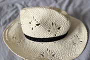 Summer straw Fedora hat