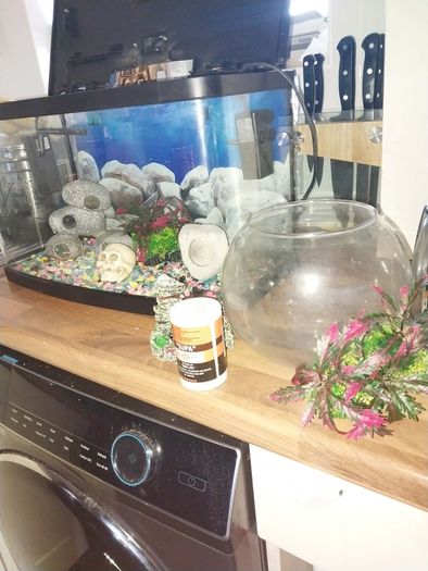 40 liter full glass aquarium with 2 filters and lots of extras