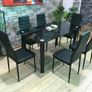 Glass dining table set with 6 chairs Free Delivery Image 2