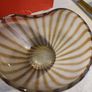ART striped GLASS bowl Murano STYLE Image 8