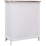 Side Cabinet Brown and White 60x30x75 cm Paulownia Wood Image 5