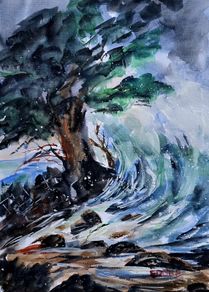 a storm too far watercolour