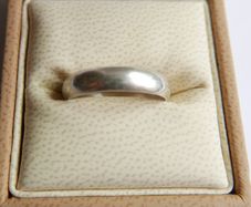 Vintage 925 Sterling Silver Band Ring size Q - 3,1g
