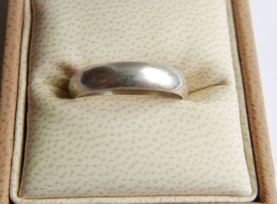 Vintage 925 Sterling Silver Band Ring size Q - 3,1g