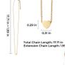 Gold Stainless Steel Heart Necklace Image 4