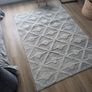 Scandi Grey Cream Tufted Hi Low Pile Rug Kukoon Image 2