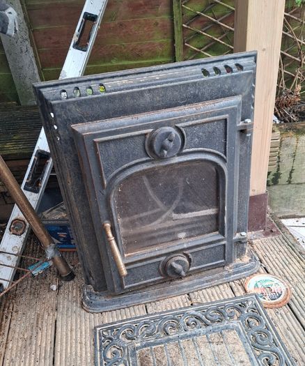 Inset stove fire