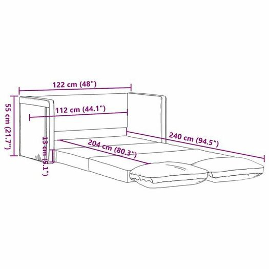 Folding Sofa Bed Dark Grey 122 x 70 x 60 cm Velvet