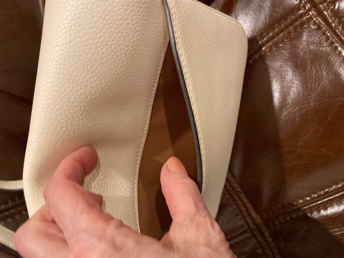 Cream leather Coach bag