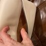 Cream leather Coach bag Image 4