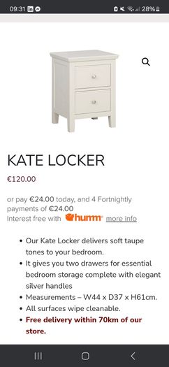 Kate locker and chest of drawers taupe