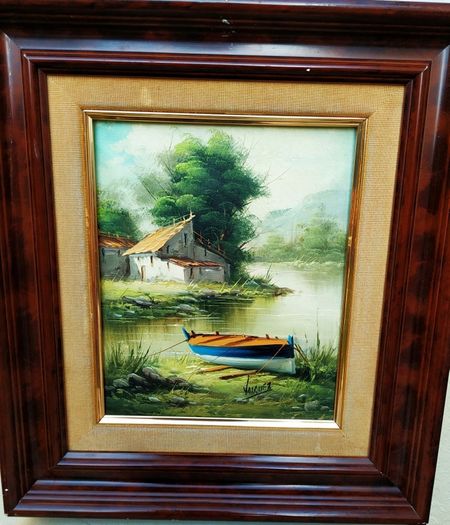 NO 57 oil painting LAKE SCENE