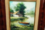 NO 57 oil painting LAKE SCENE
