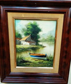 NO 57 oil painting LAKE SCENE