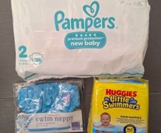 Nappies size 2 - swim and normal nappies