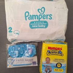 Nappies size 2 - swim and normal nappies