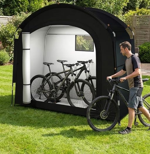 Bike Shed for 1 2 Bikes, 200 80 165cm Shed and Outdoor Storage  Portable 210D Oxford,Waterproof Anti-UV Cover Shelter Bike Storage with Ventilated Window for Garden Tool,Mower,Toys, Bicycle