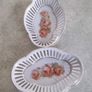 SET OF 2 Bavaria Schumann reticulated tray or dish hand painted floral pattern perfect dresser dish Image 10