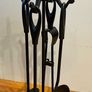 Vintage Fireplace Companion Set on Cast Iron Stand Image 3