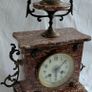 Ornate Antique rose Marble Mantel Clock circa 1900s Working Beautiful Image 2