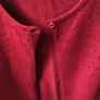 Girls red Christmas cardigan Image 5