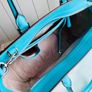 Michael Kors Selma Satchel Saffiano Leather Blue Teal Turquoise Image 7