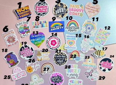 Mental health stickers