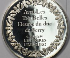 RARE Medal Sterling Silver weight 2.3 oz 65g Proof Les Freres Limbourg