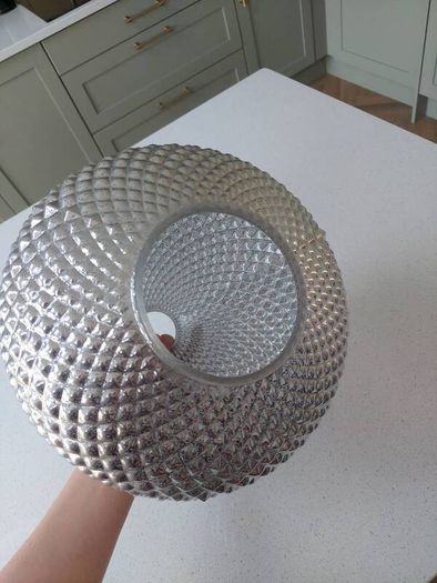 silver glass pendant light