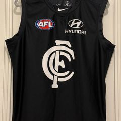 Carlton's official 150th anniversary was celebrated in 2014, during which they wore a commemorative guernsey that featured a special anniversary crest and was manufactured by Nike.