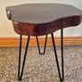 Rustic Live Edge Wood Side Table  Accent Table Image 2