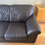 Leather Couch 3 seater 2 seater and footstool Image 10