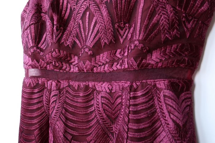 Guess Gianni embroidered mesh-inset dress