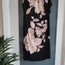 Phase Eight black and blush floral ruched dress Sz 16 UK - Rrp 99 (New) Image 2