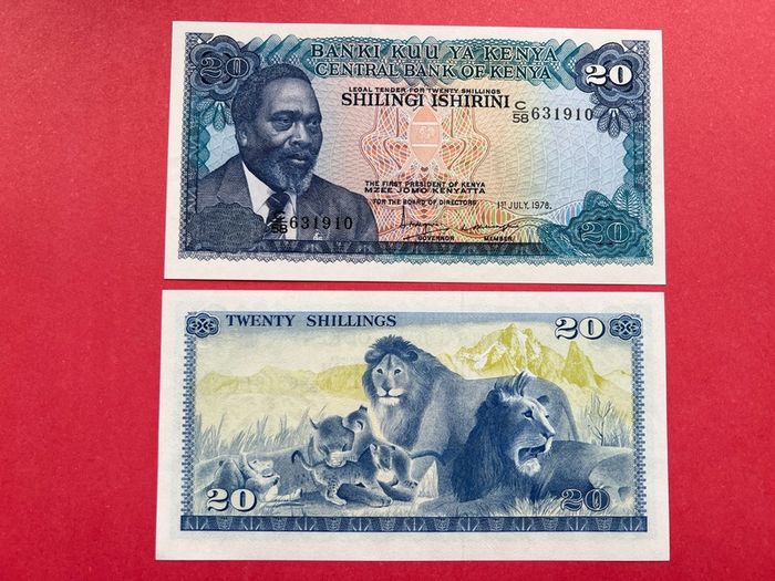 Kenya  20. Shillings. 1978. Pick. 17a. ( Uncirculated )